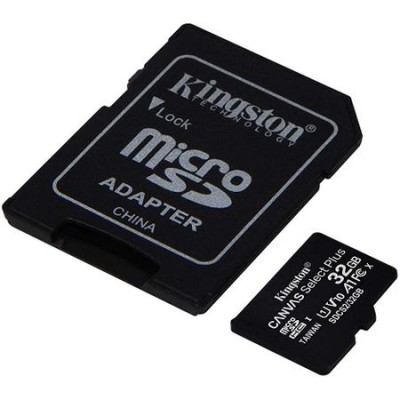 Card memorie Kingston Canvas Select Plus, MicroSD, 32 GB, Adaptor SD, Clasa 10
